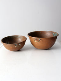 antique copper mixing bowls