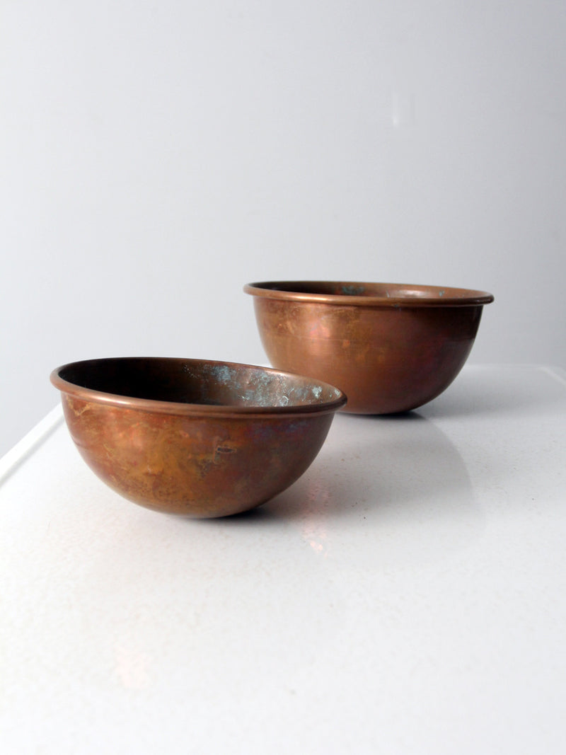 antique copper mixing bowls