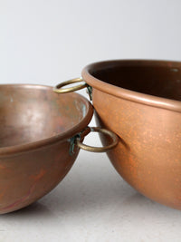 antique copper mixing bowls