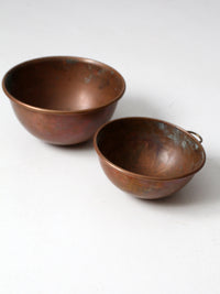 antique copper mixing bowls