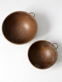 antique copper mixing bowls