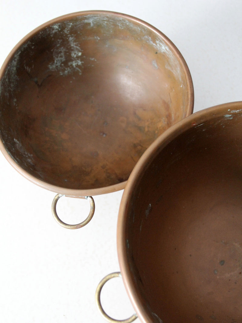 antique copper mixing bowls