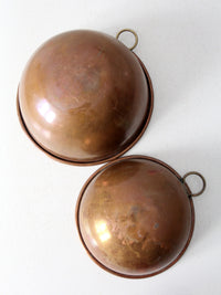 antique copper mixing bowls