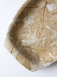 vintage leaf studio pottery tray
