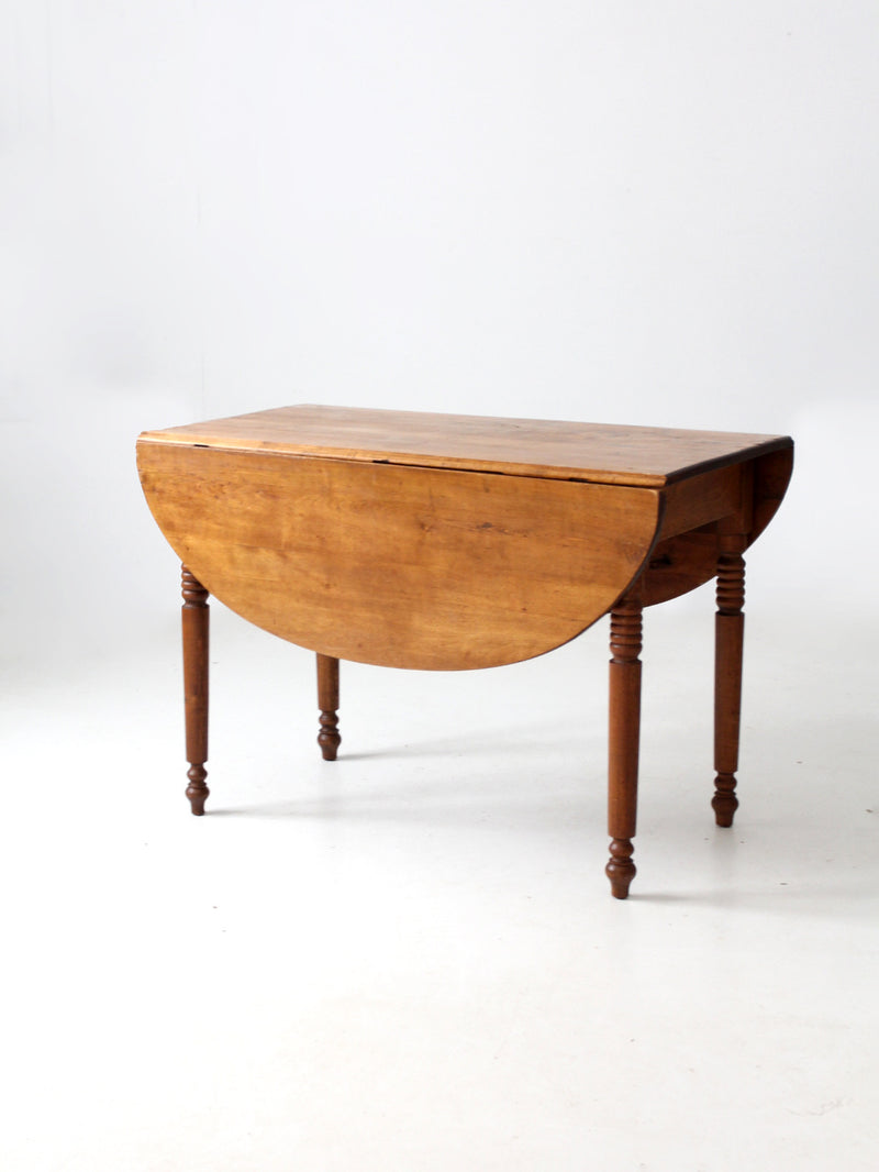 antique wood drop leaf table