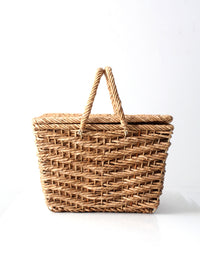 vintage sisal picnic basket