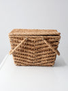 vintage sisal picnic basket