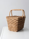 vintage sisal picnic basket