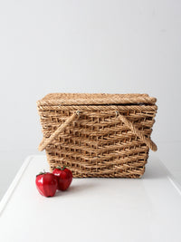 vintage sisal picnic basket