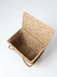 vintage sisal picnic basket