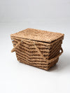 vintage sisal picnic basket