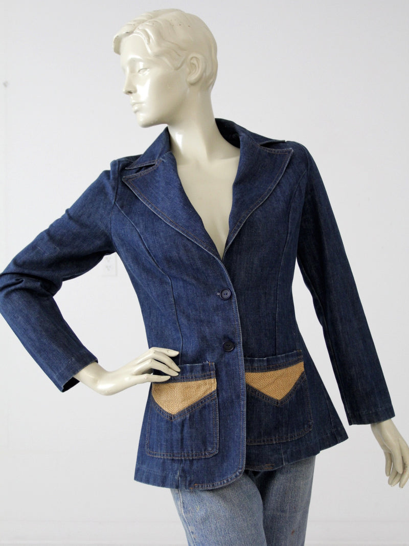 vintage 70s denim blazer by Gotcha Covered Up