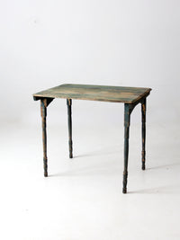 antique painted wood folding table
