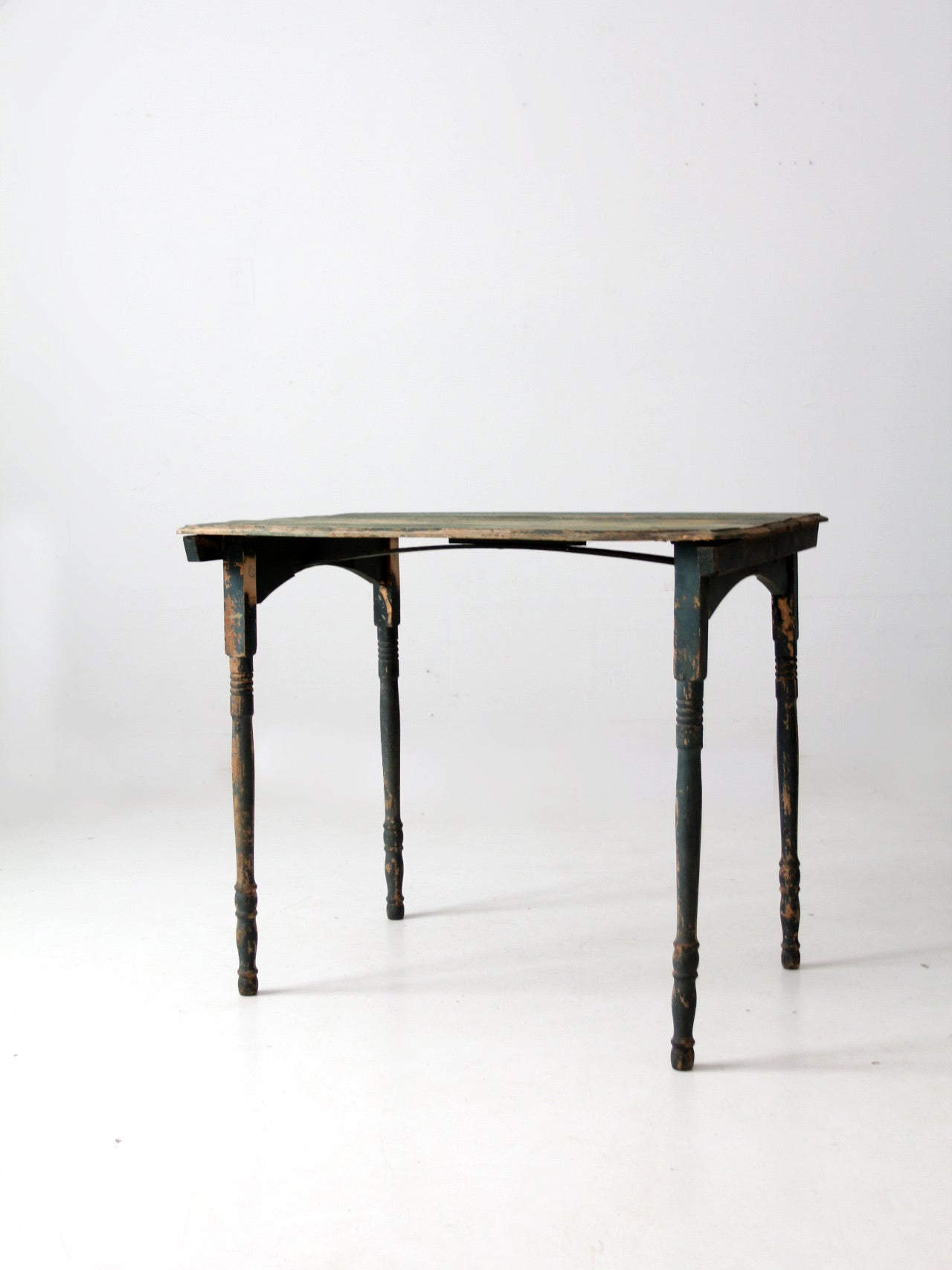 antique painted wood folding table – 86 Vintage