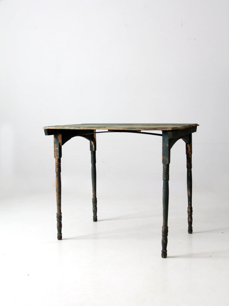 antique painted wood folding table