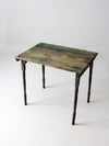 antique painted wood folding table