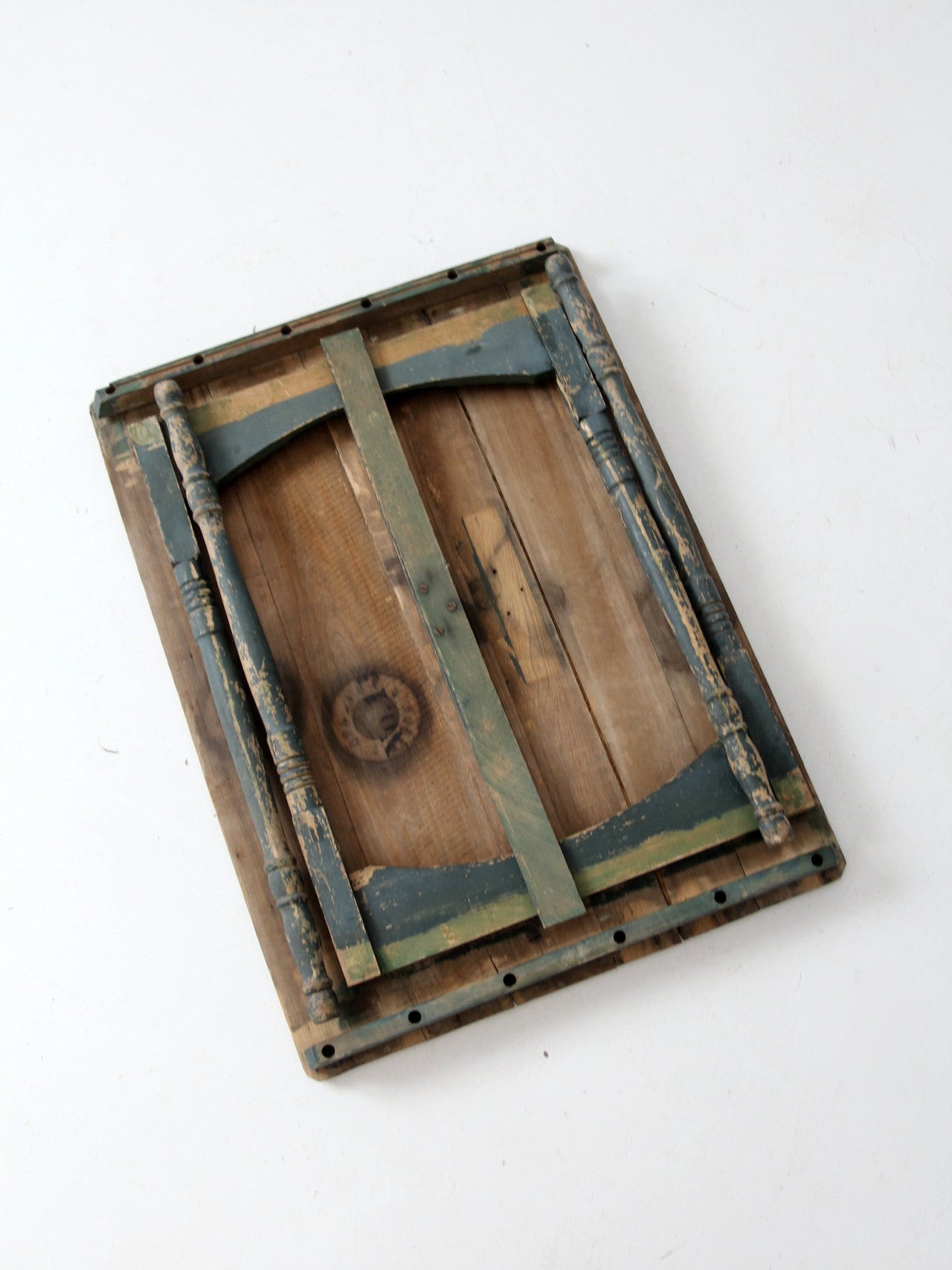 antique painted wood folding table – 86 Vintage