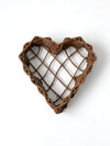 vintage twig heart basket