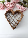 vintage twig heart basket