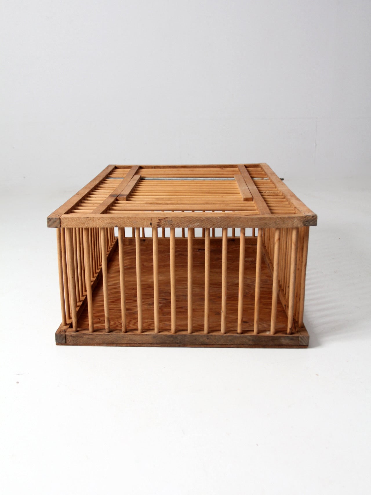 mid century wooden farm crate