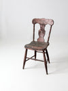 antique rustic fiddleback chair