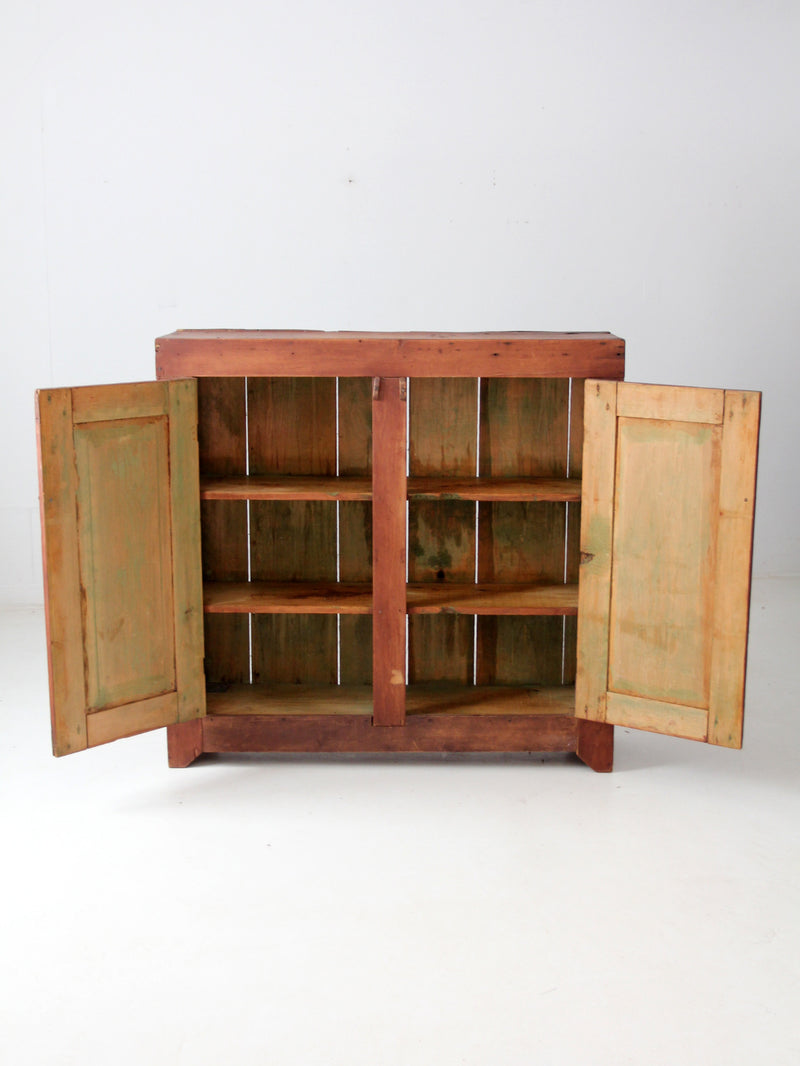 antique primitive cupboard cabinet