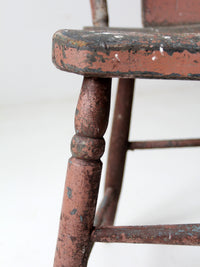 antique rustic fiddleback chair