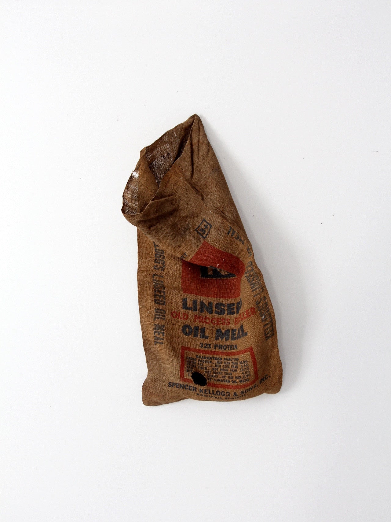 vintage Kellogg's burlap farm sack