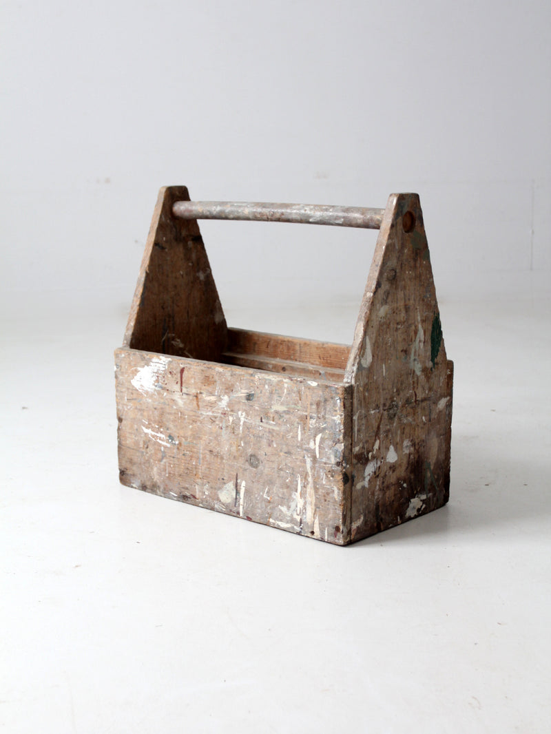 vintage wooden trug toolbox