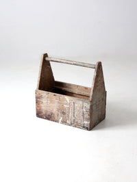 vintage wooden trug toolbox