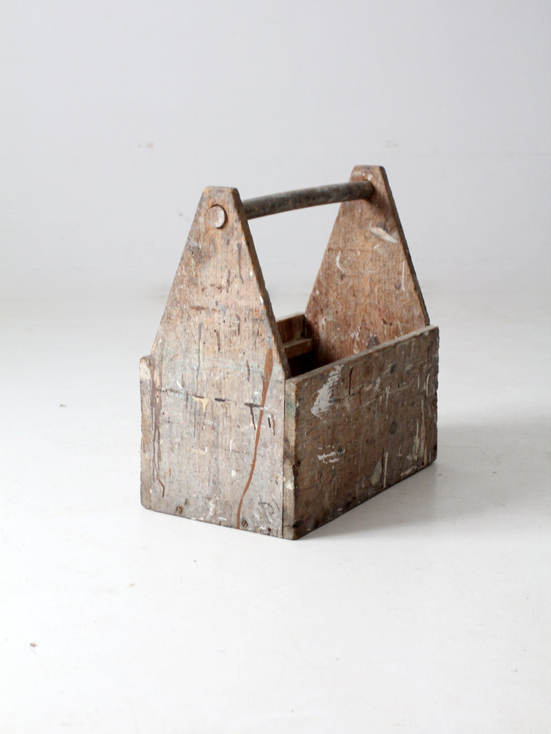 vintage wooden trug toolbox