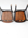 antique needlepoint accent chairs pair