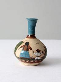 vintage mexican painted vase