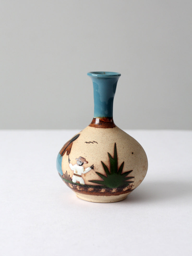 vintage mexican painted vase