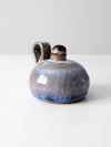 vintage studio pottery oil lamp