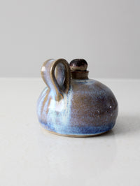 vintage studio pottery oil lamp