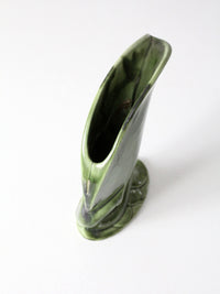 vintage ceramic leaf vase