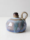 vintage studio pottery oil lamp