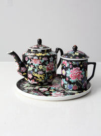 vintage Chinese black tea set