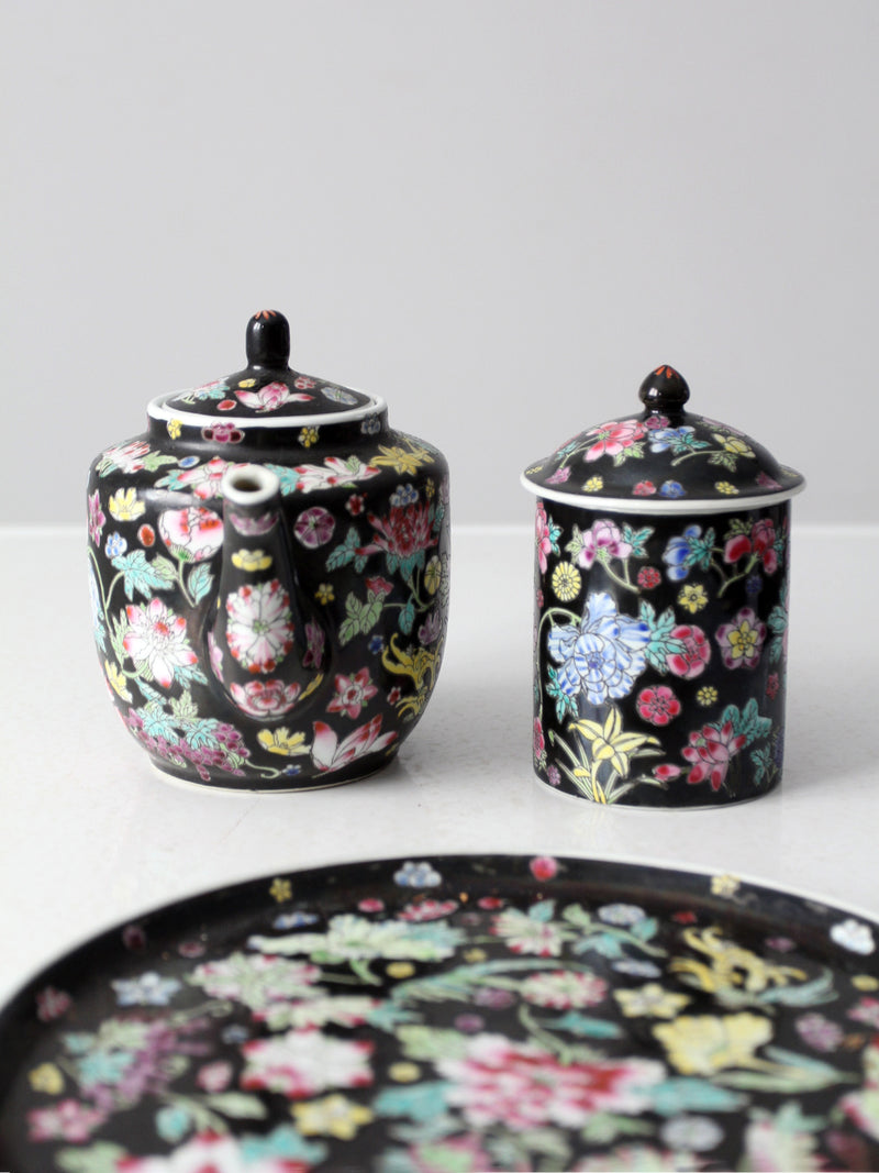 vintage Chinese black tea set