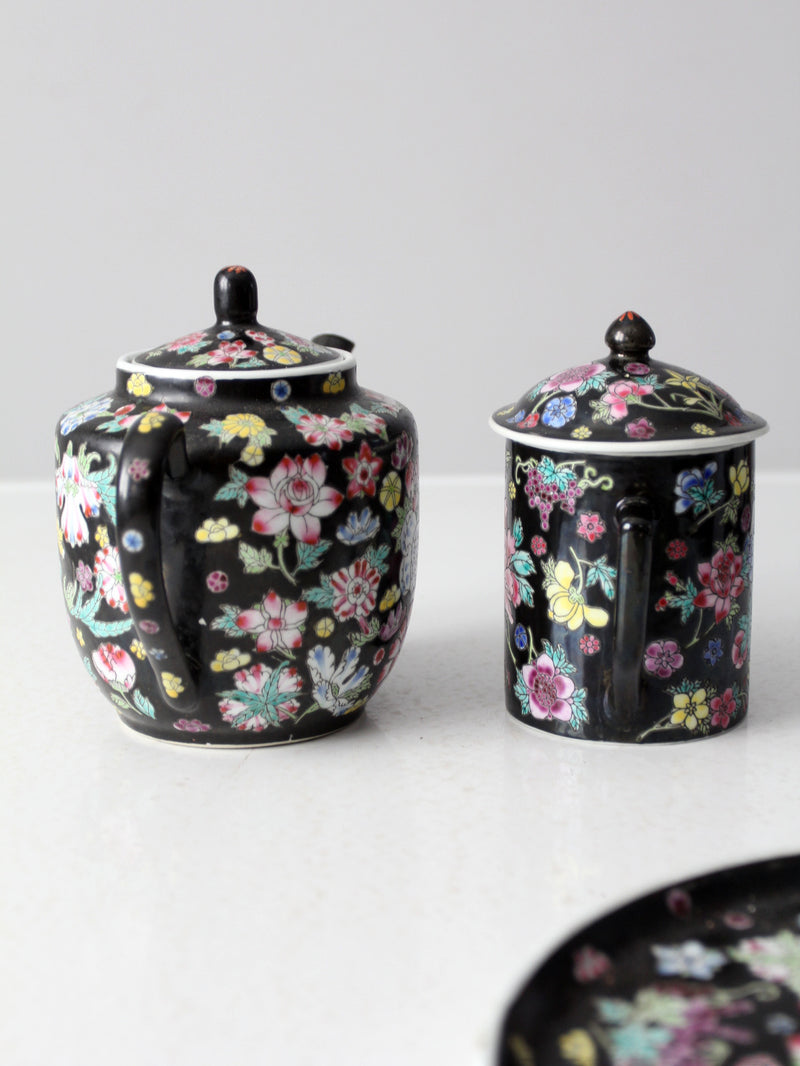 vintage Chinese black tea set