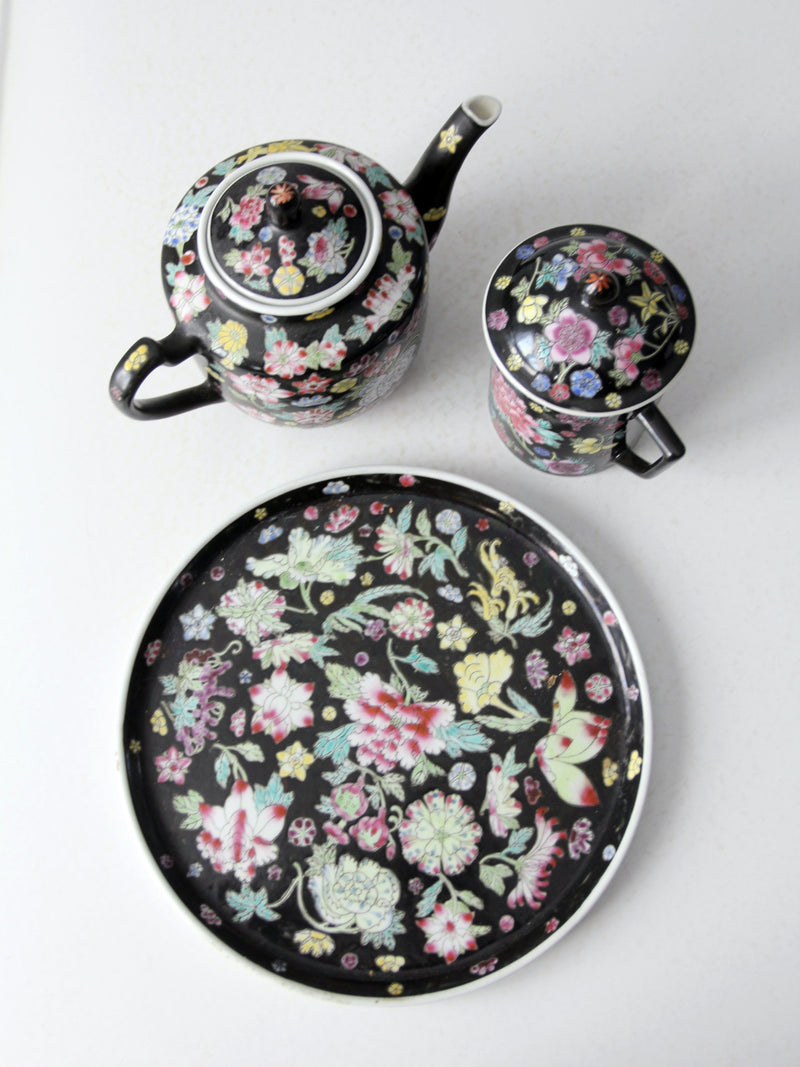 vintage Chinese black tea set