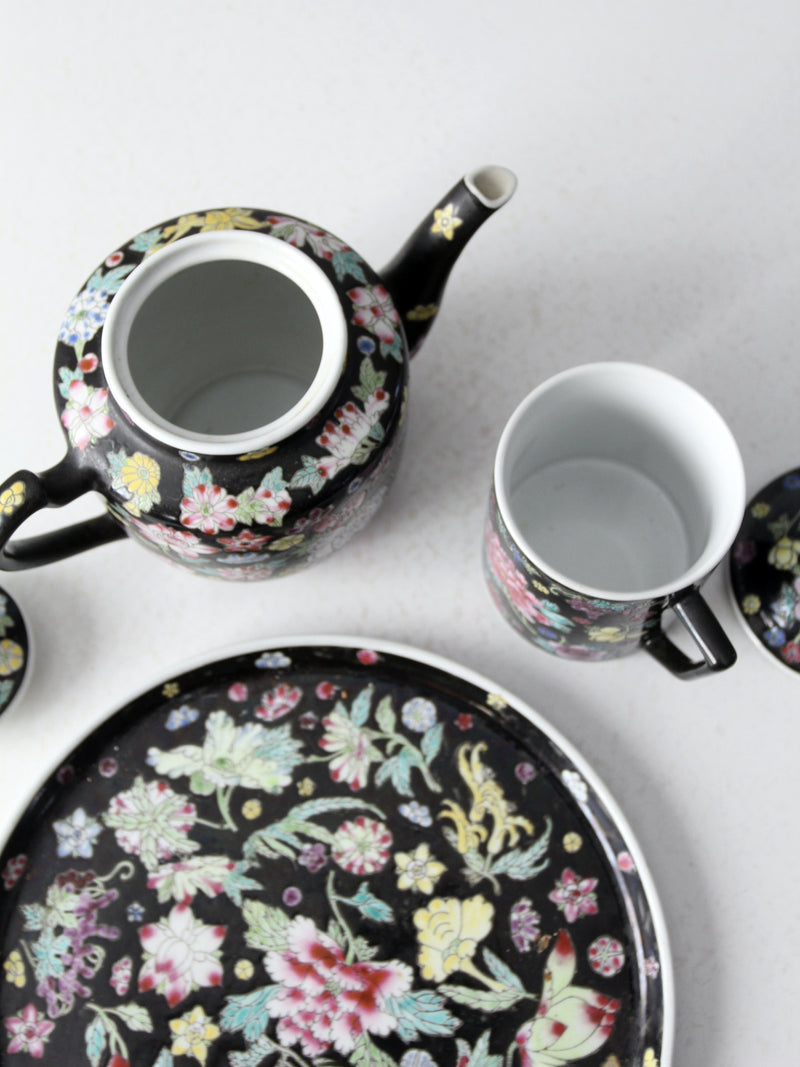 vintage Chinese black tea set