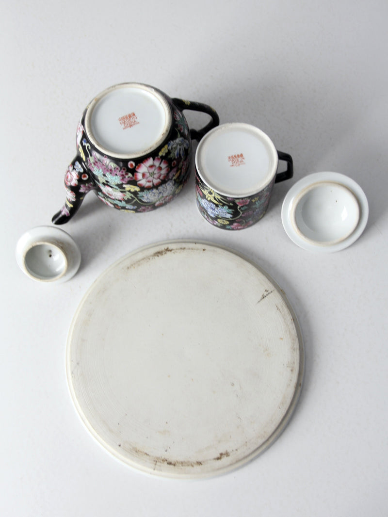 vintage Chinese black tea set