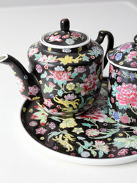 vintage Chinese black tea set