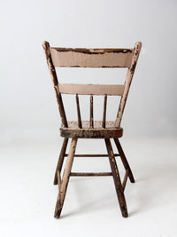 antique primitive plank seat chair