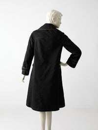 vintage Cortefiel black and tan trench coat