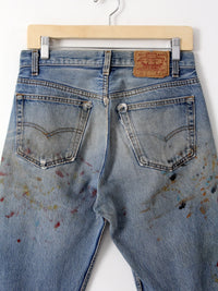 vintage Levi's 501s painter's denim jeans, 31 x 29