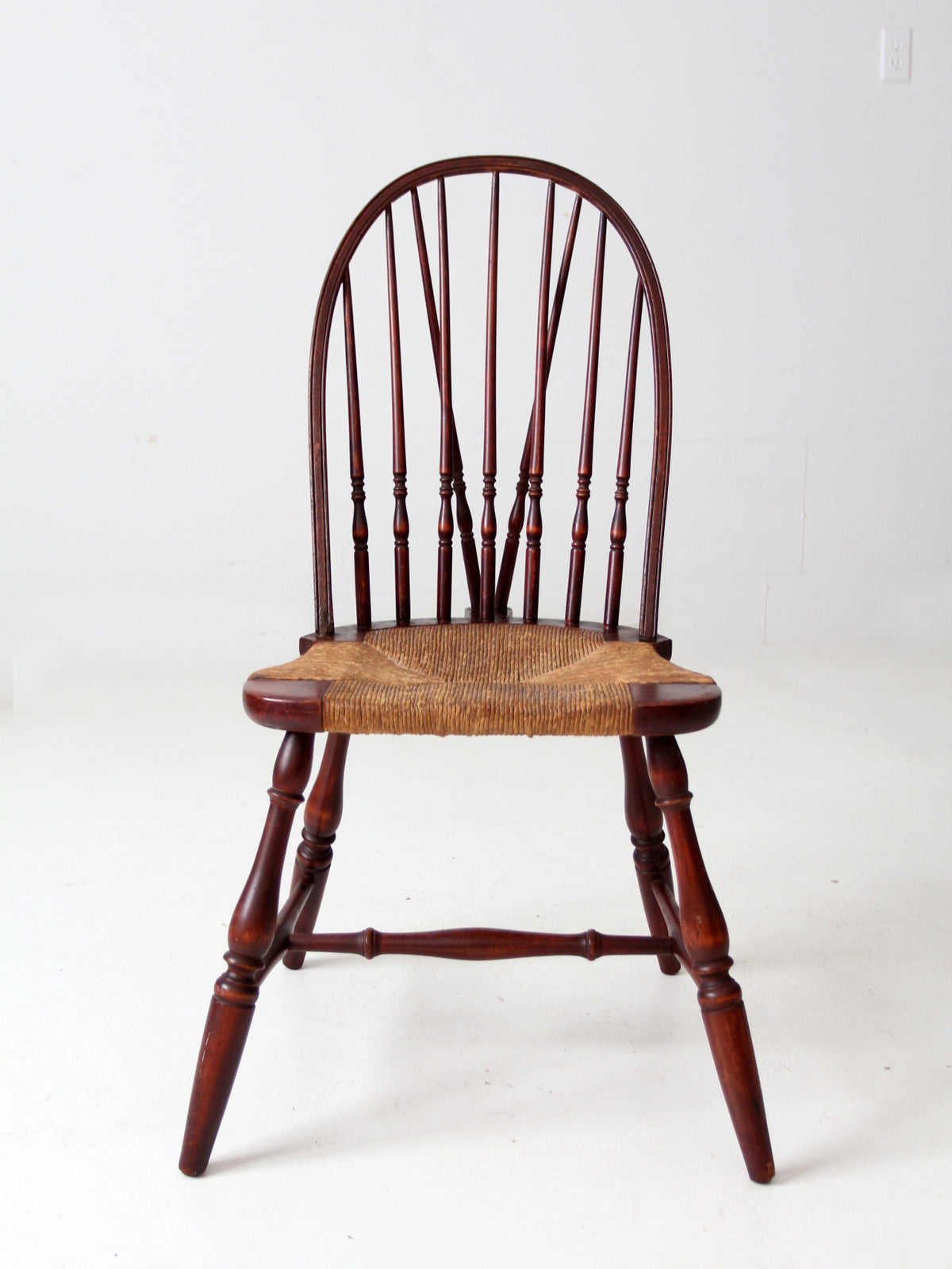 antique rush seat Windsor chair