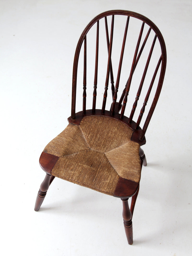 antique rush seat Windsor chair